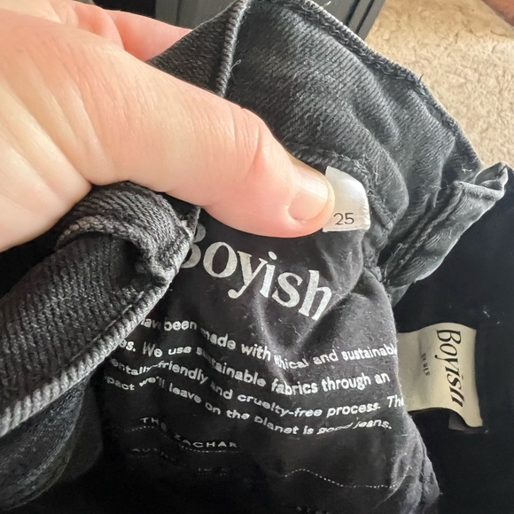 Boyish The Zachary High Rise Skinny Jeans black Size 25 gently used ripped Jean - Picture 7 of 11